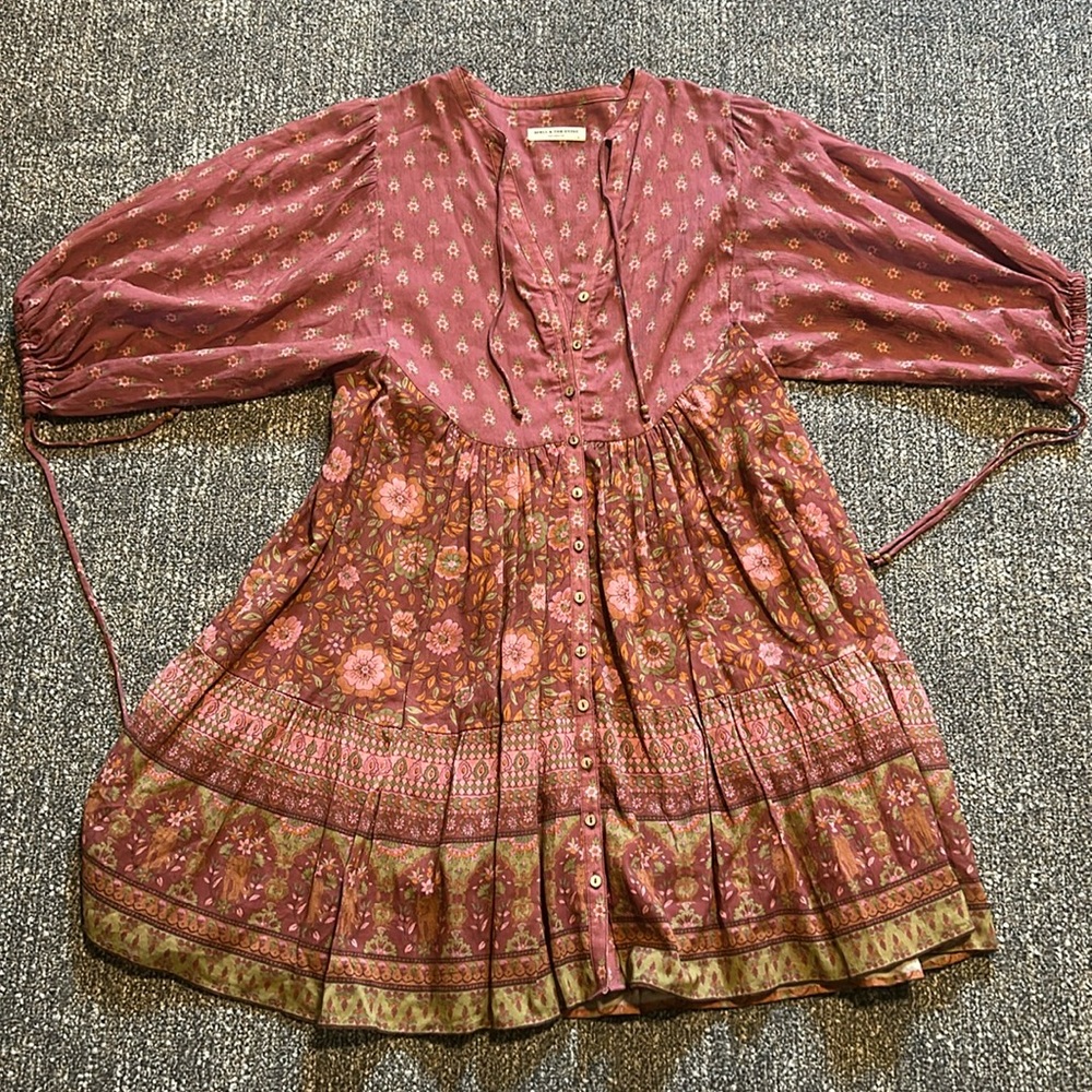 Large pinkish/ green dress